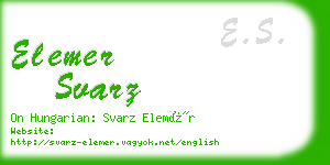 elemer svarz business card